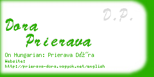 dora prierava business card